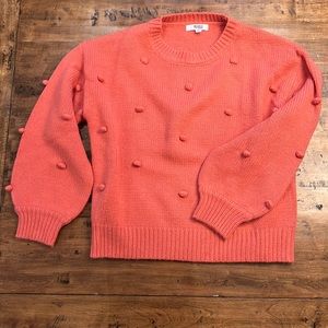 Brand new pink sweater with adorable balls